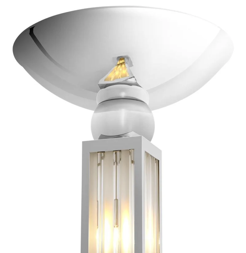 Casa Padrino Luxus Stehleuchte Silber 40 x 40 x H. 192,5 cm - Wohnzimmermöbel
