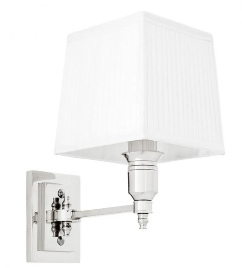 Casa Padrino Luxus 1er Wandleuchte Nickel - Luxus Qualität