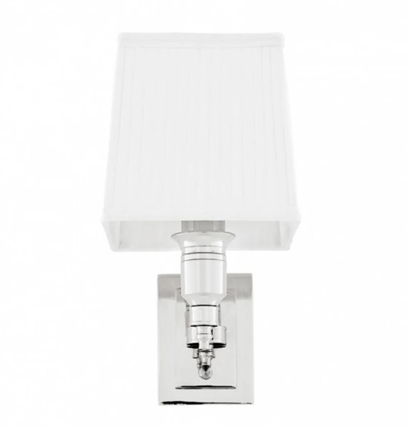 Casa Padrino Luxus 1er Wandleuchte Nickel - Luxus Qualität