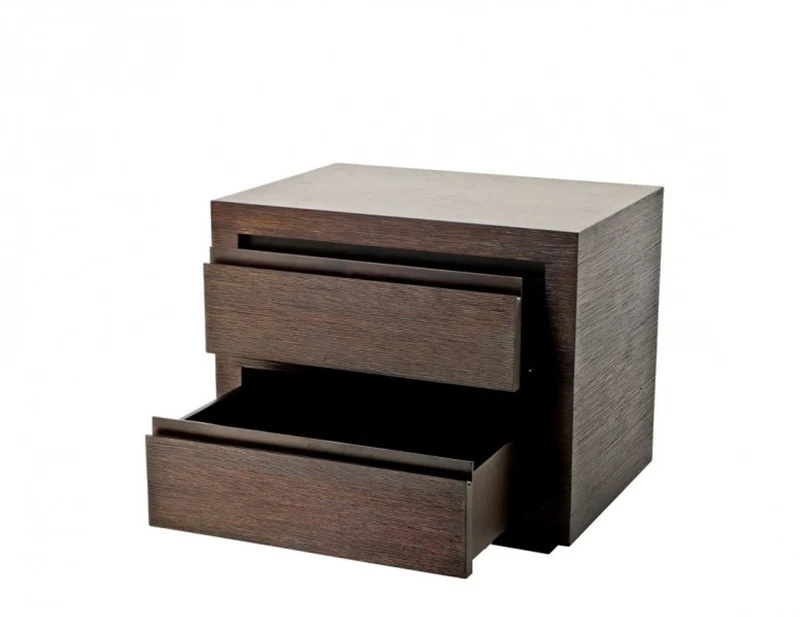 Casa Padrino Luxus Mahagoni Schrank mit 2 Schubladen Braun / Kaffee 62 x 45 x H. 53 cm