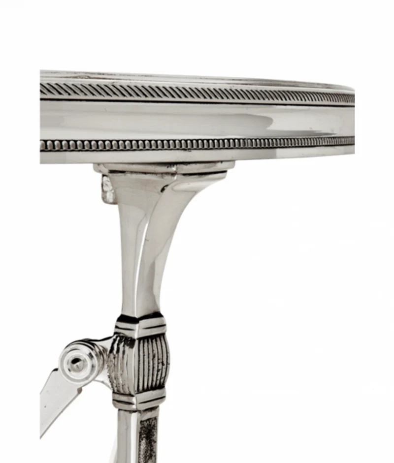 Casa Padrino Luxus Art Deco Designer Beistelltisch - Antik Silber / Schwarzes Glas - 63 x 63 x H. 55 cm