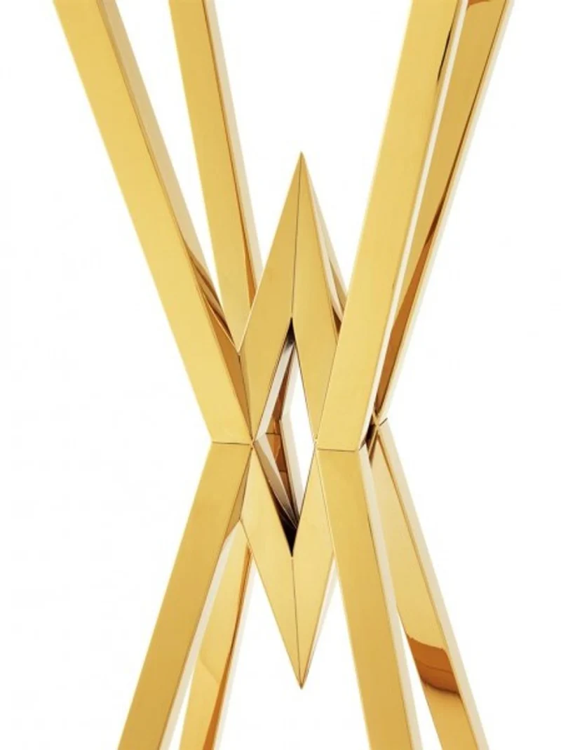 Casa Padrino Luxus Beistelltisch Säule aus Edelstahl in Gold Finish 35 x 35 x H 101 cm