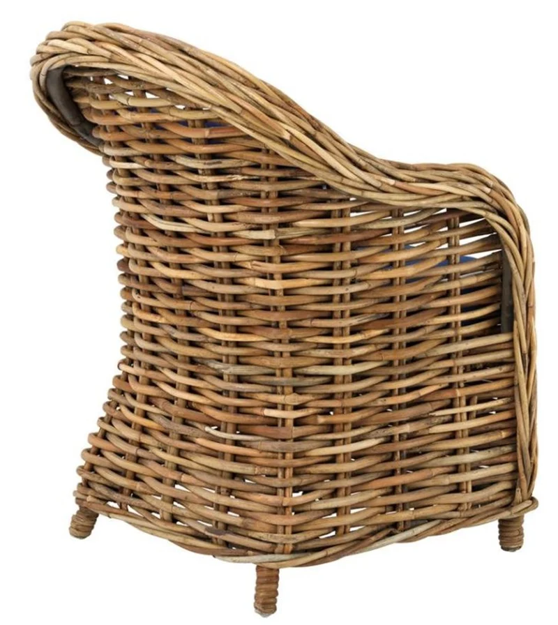 Casa Padrino Designer Rattan Sessel 70 x 70 x H. 88 cm - Luxus Wohnzimmer Möbel