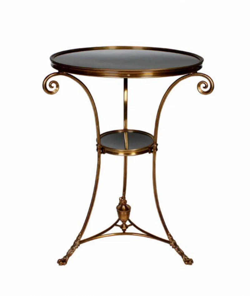 Casa Padrino Luxus Art Deco Designer Beistelltisch in Antik Messing und Antik Spiegelglas - 51 x H. 71 cm