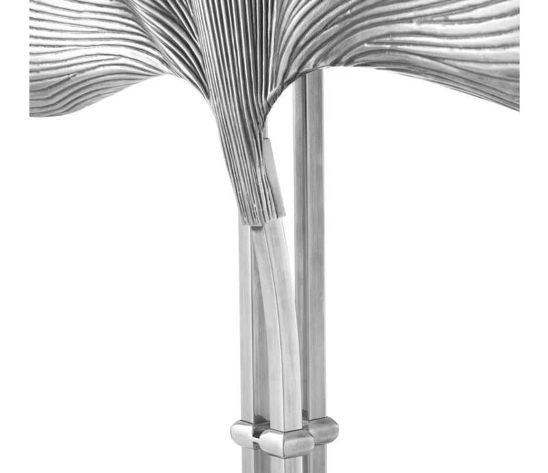 Casa Padrino Stehleuchte Silber 80 x H. 197 cm - Luxus Stehlampe
