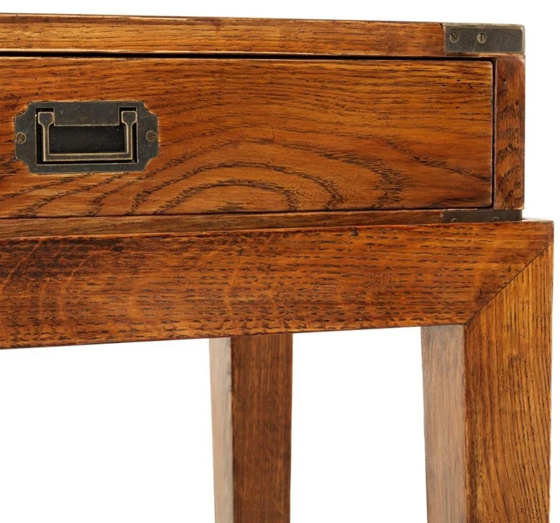 Casa Padrino Luxus Konsole mit 3 Schubladen in braun 162,5 x 47,5 x H. 76 cm - Wohnzimmermöbel