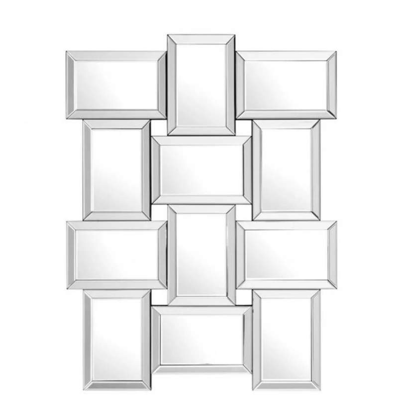 Casa Padrino Designer Luxus Wandspiegel aus Spiegelglas - 91 x H 120 cm - Luxury Collection
