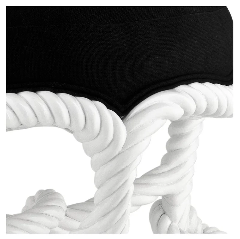 Casa Padrino Designer Mahagoni Hocker 47 x H. 45 cm - Luxus Hotel Hocker