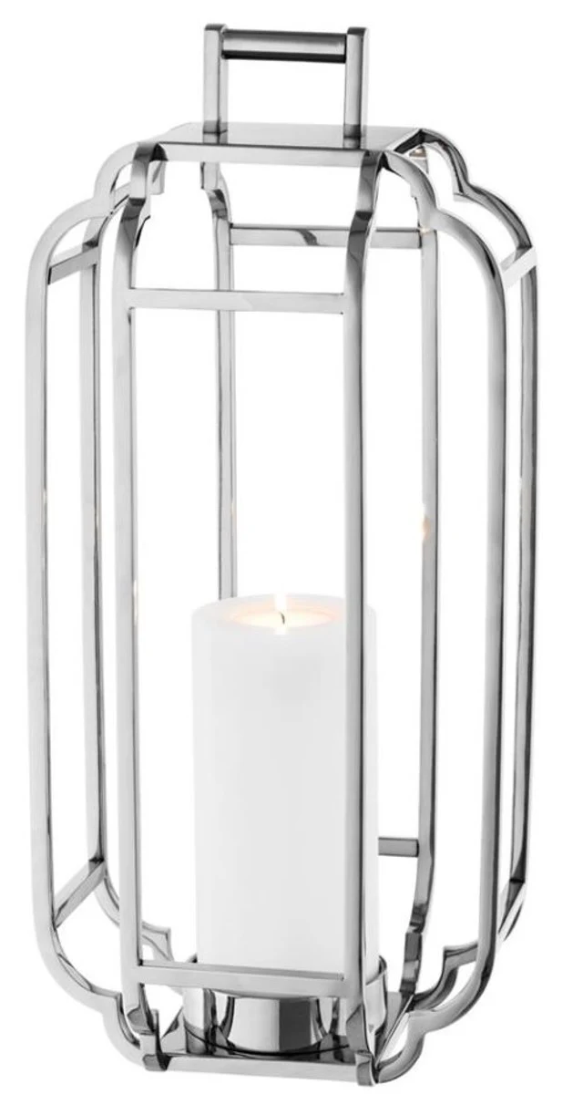 Casa Padrino Luxus Kerzenleuchter Silber 25 x 25 x H. 55 cm - Hotel Accessoires
