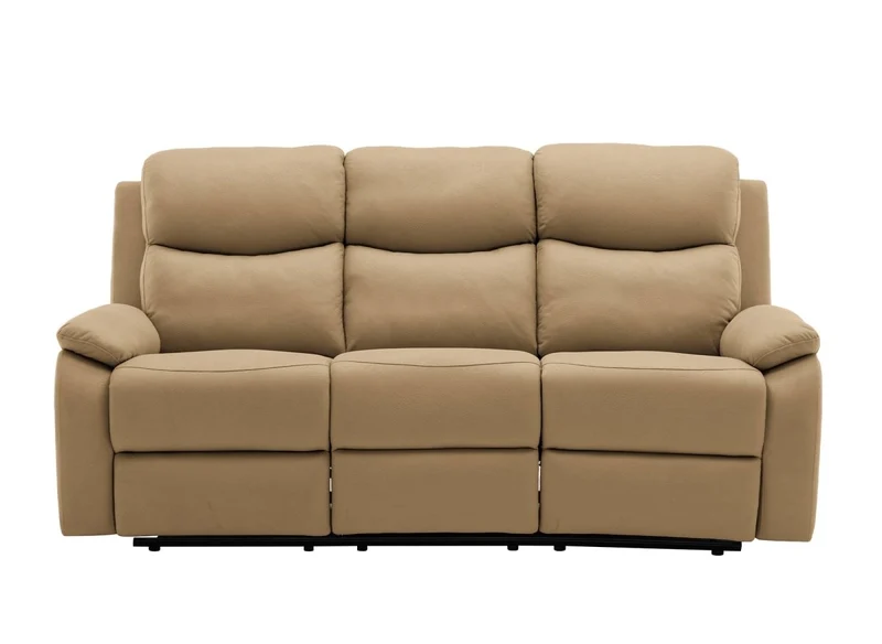 Canapé relax effet simili cuir camel 3 places JACOB