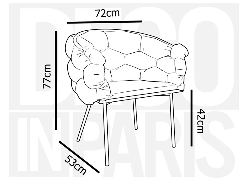 Lot de 2 chaises en velours noir pieds en métal argenté CHARLOTTE