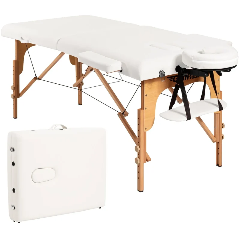 Table de Massage Portable 84L Réglable pour Soins du Visage, Tatouage, avec Housse de Transport