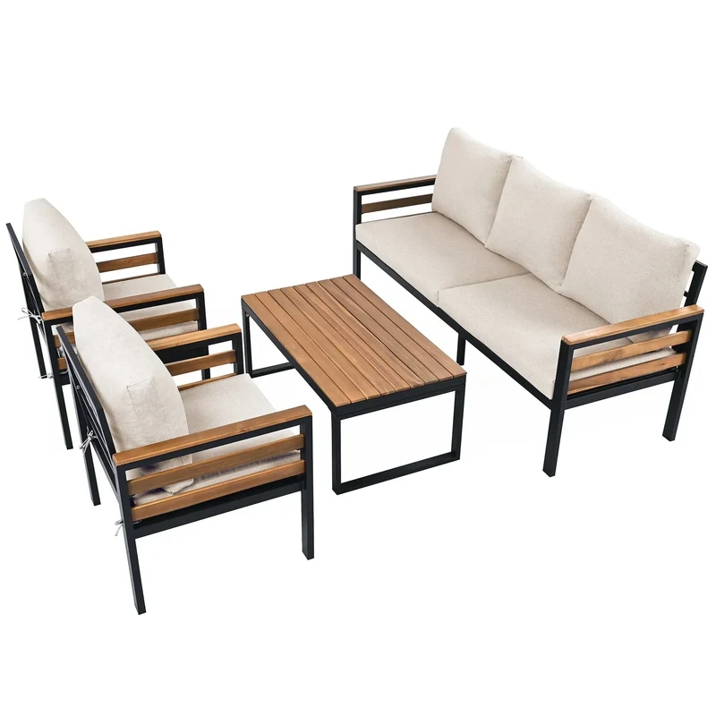 Ensemble de canapé de jardin 4 pièces