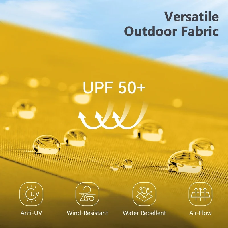 MAISON ARTS Grand Parasol Double Face de 4,5 m avec Base Incluse pour Patio