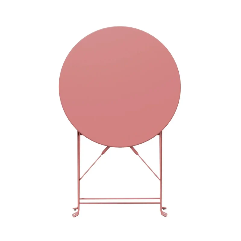 Ensemble bistrot pliant en métal 3 pièces, salon de conversation intérieur/extérieur résistant aux intempéries pour patio, cour, jardin