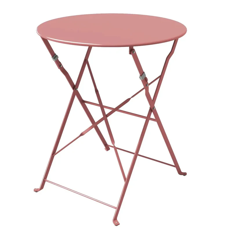 Ensemble bistrot pliant en métal 3 pièces, salon de conversation intérieur/extérieur résistant aux intempéries pour patio, cour, jardin