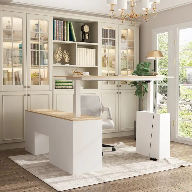 Table esthétique de bureau debout polyvalente 63W avec personnalisation de la hauteur