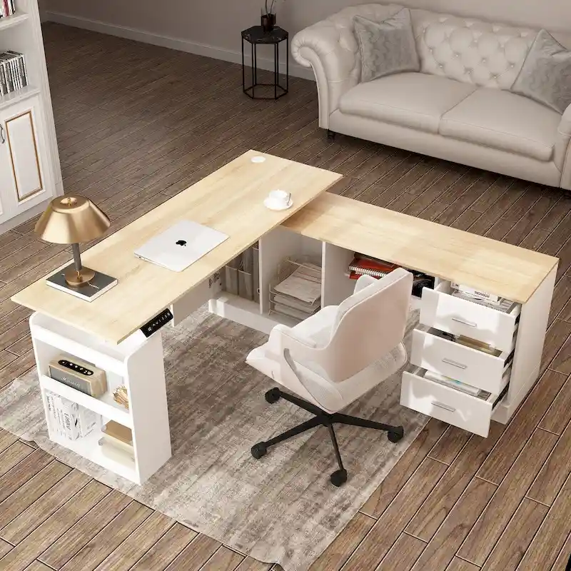 Table esthétique de bureau debout polyvalente 63W avec personnalisation de la hauteur