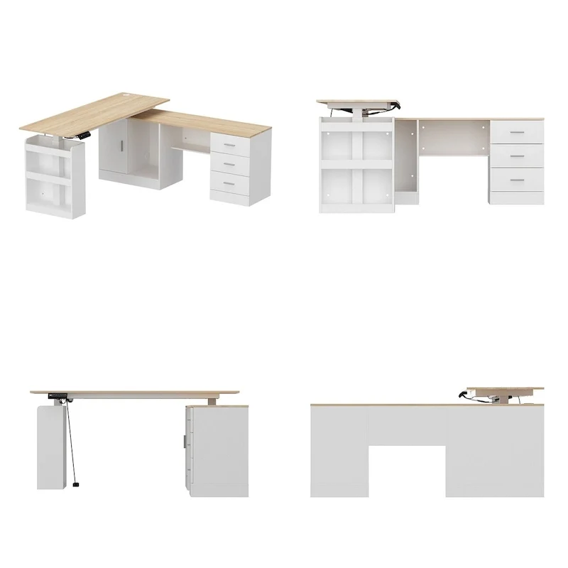 Table esthétique de bureau debout polyvalente 63W avec personnalisation de la hauteur