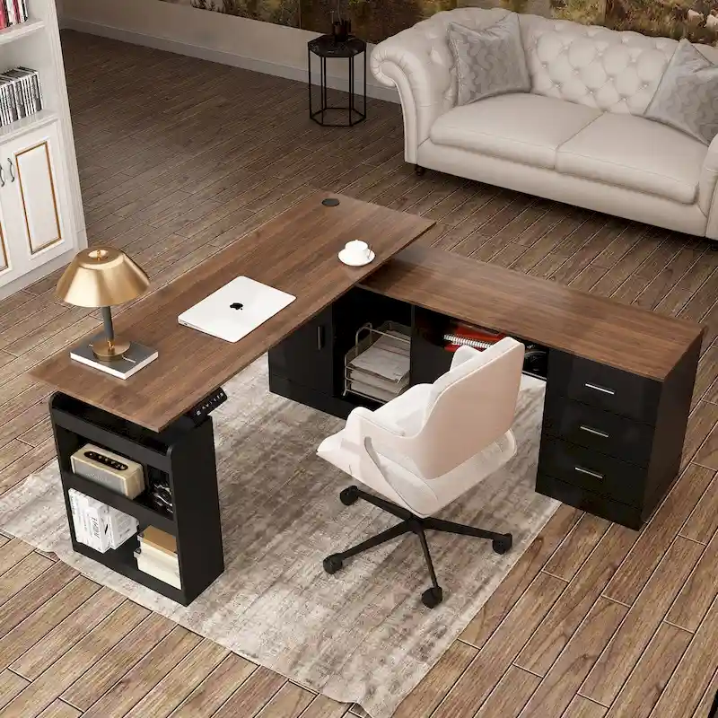 Table esthétique de bureau debout polyvalente 63W avec personnalisation de la hauteur