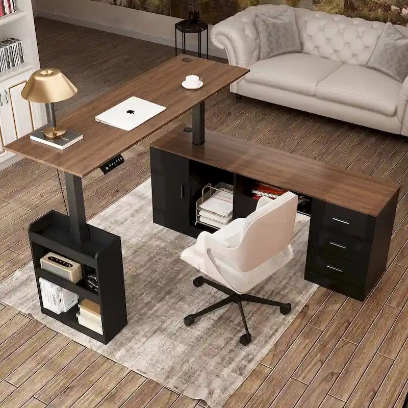 Table esthétique de bureau debout polyvalente 63W avec personnalisation de la hauteur