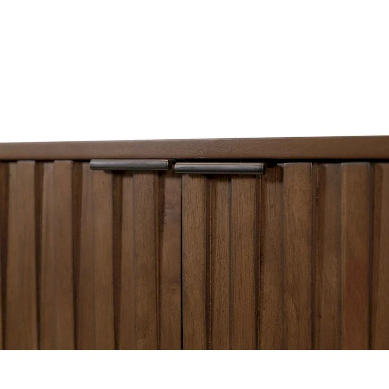 Console/Crédence moderne du milieu du siècle, console de bureau, crédence d'appoint, marron