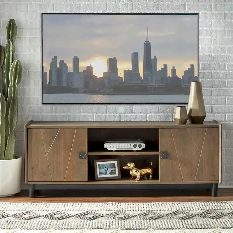 Meuble TV de 59 po (fini gris délavé moyen)