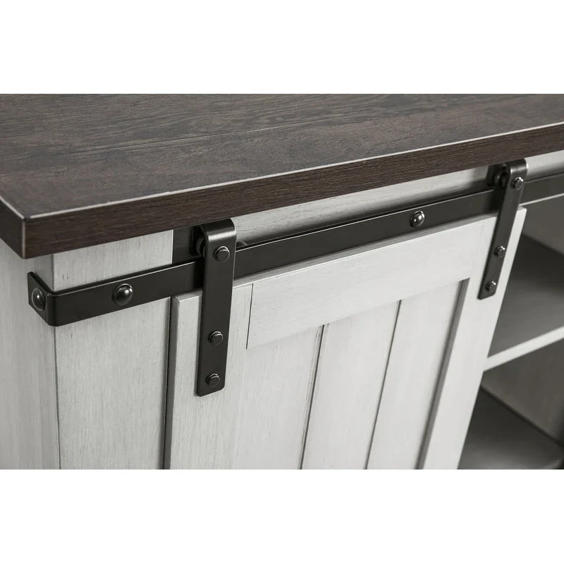 Meuble TV compact de 32 po pour téléviseurs de 40 po avec portes de grange - 32 po de largeur