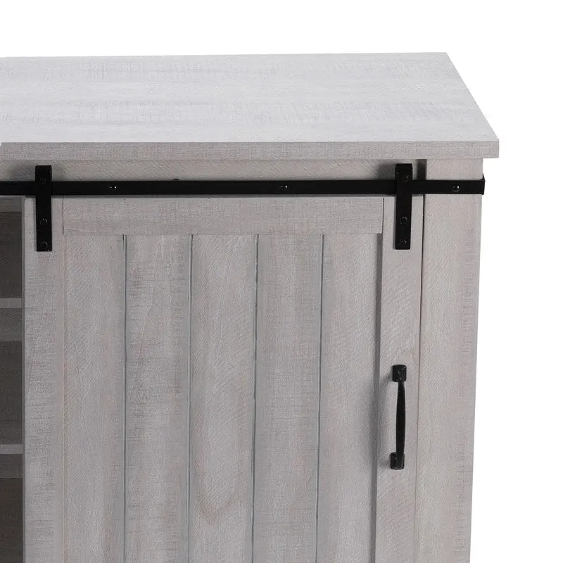 Meuble TV compact de 32 po pour téléviseurs de 40 po avec portes de grange - 32 po de largeur