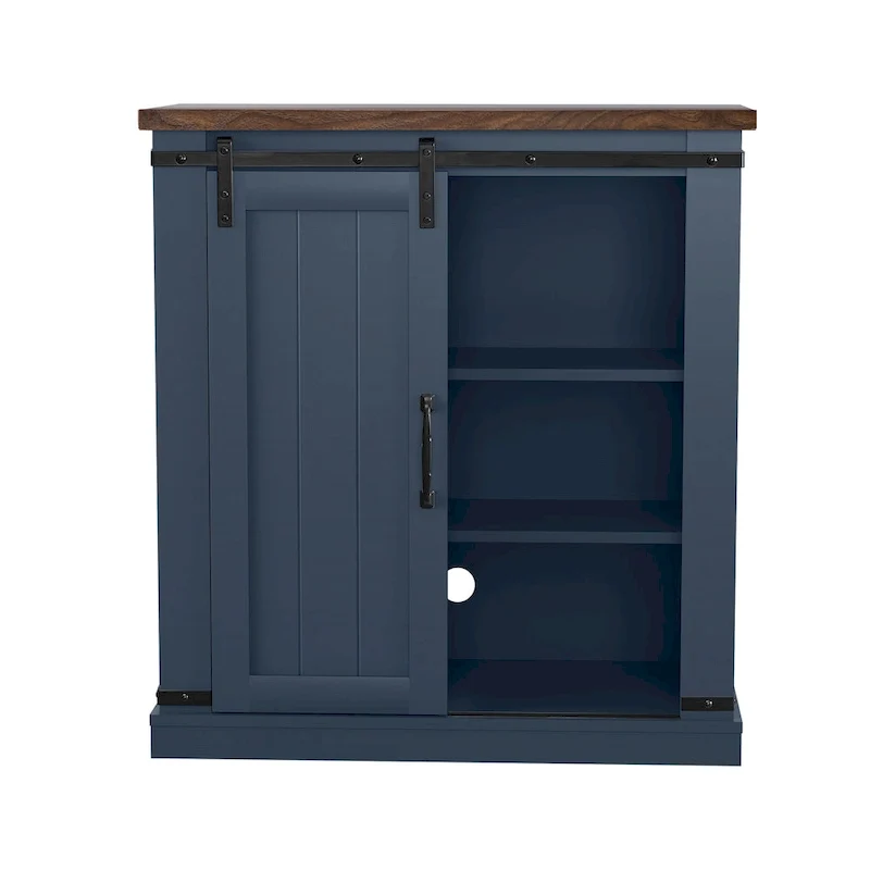 Meuble TV compact de 32 po pour téléviseurs de 40 po avec portes de grange - 32 po de largeur