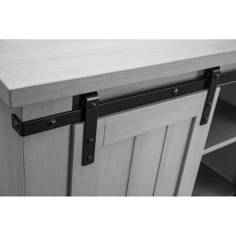Meuble TV compact de 32 po pour téléviseurs de 40 po avec portes de grange - 32 po de largeur
