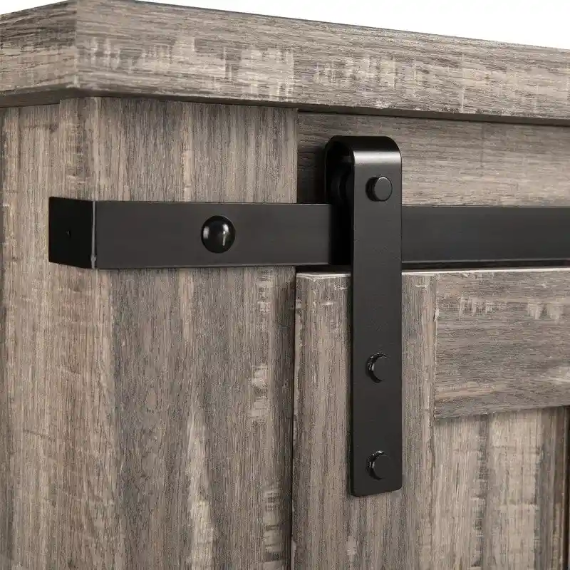 Meuble TV compact de 32 po pour téléviseurs de 40 po avec portes de grange - 32 po de largeur