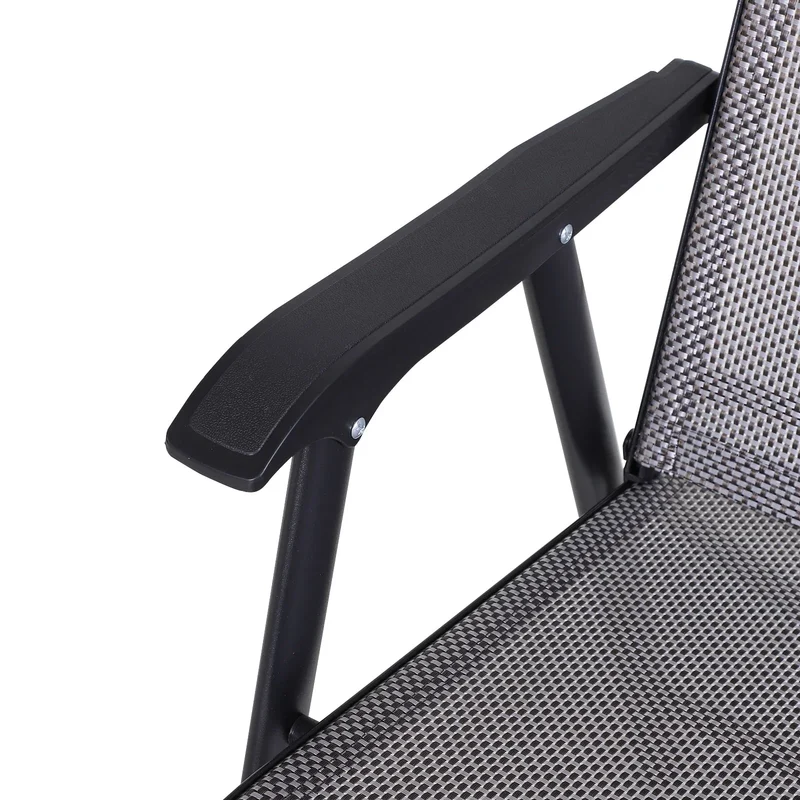 Lot de 4 chaises pliantes Outsunny au design simple et élégant, confortables pour la terrasse, le jardin et les voyages