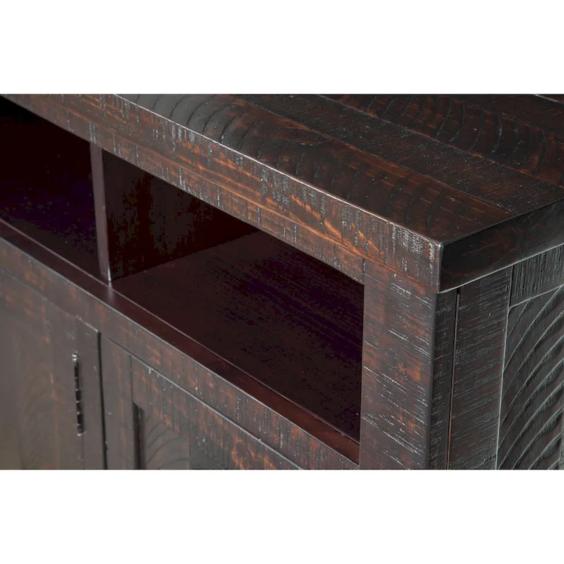 Meuble TV en bois massif de 165 cm de large avec rangement
