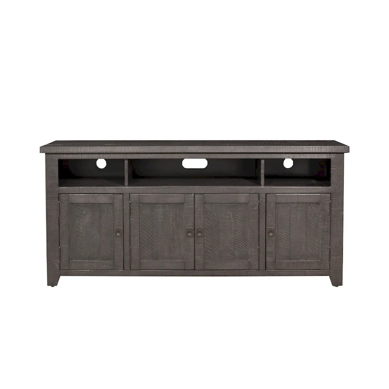 Meuble TV en bois massif de 165 cm de large avec rangement