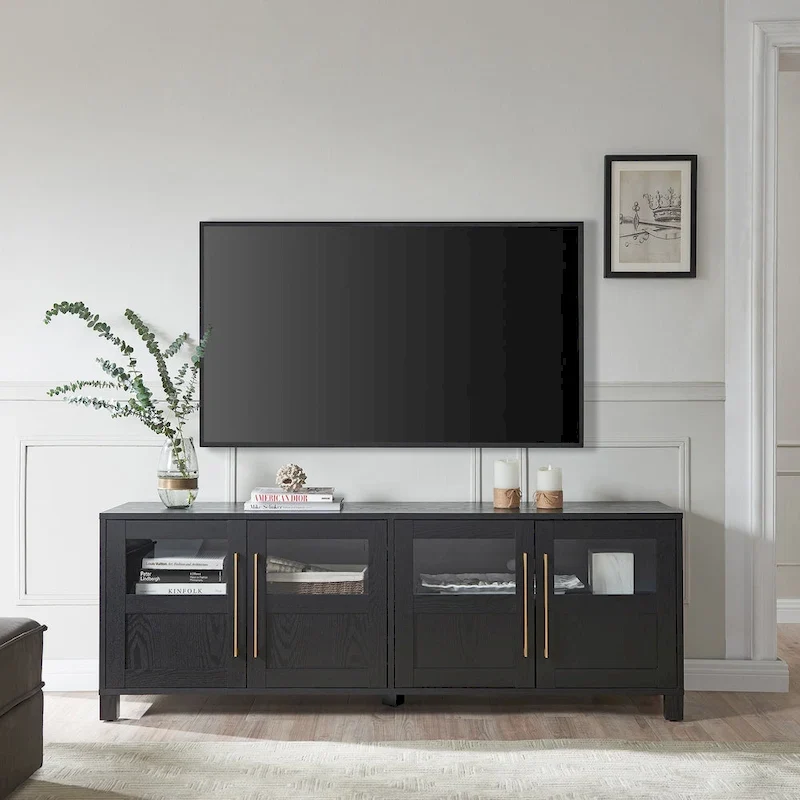 Meuble TV rectangulaire pour téléviseurs jusqu'à 75 pouces