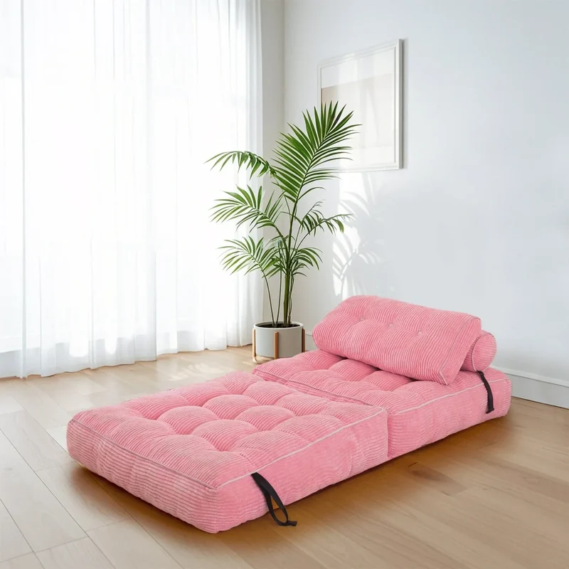 8 Canapé-lit pliant en velours côtelé, une place