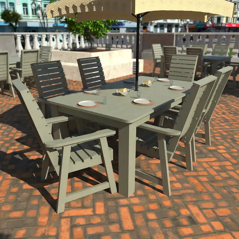 Ensemble de salle à manger d'extérieur 7 pièces HIGHWOOD PROFESSIONAL 42x72