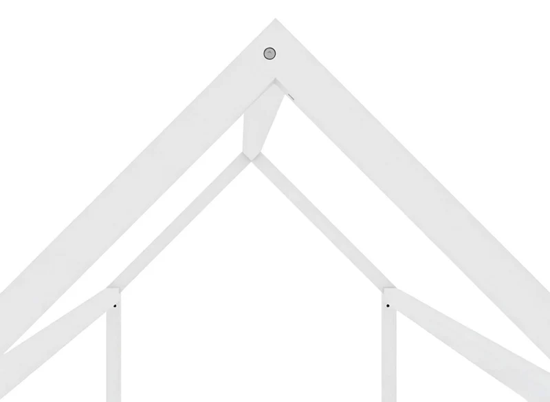 Lit cabane en bois blanc 90 x 190 cm POPY