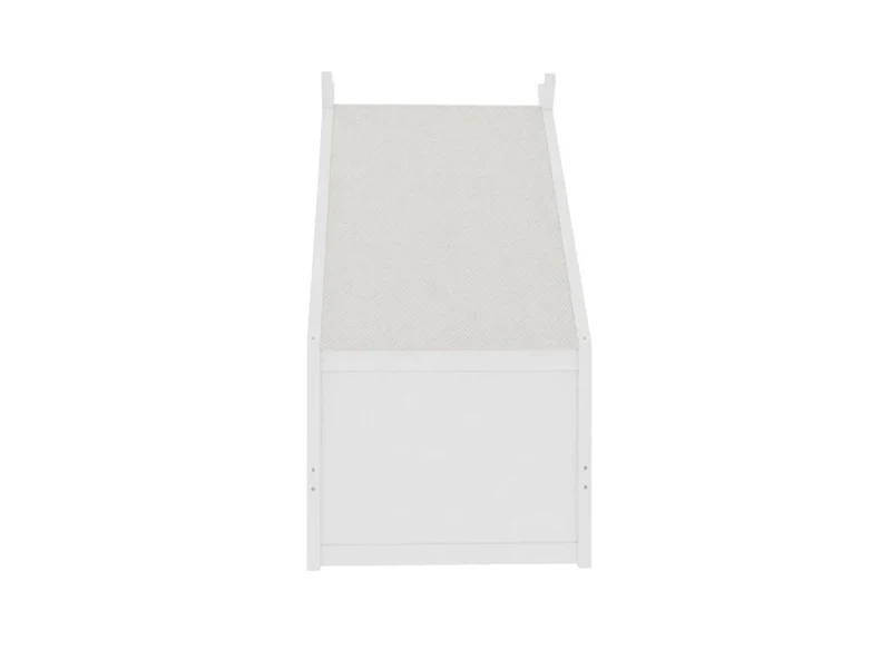 Lit gigogne cabane en bois blanc 90 x 190 cm LIMEO