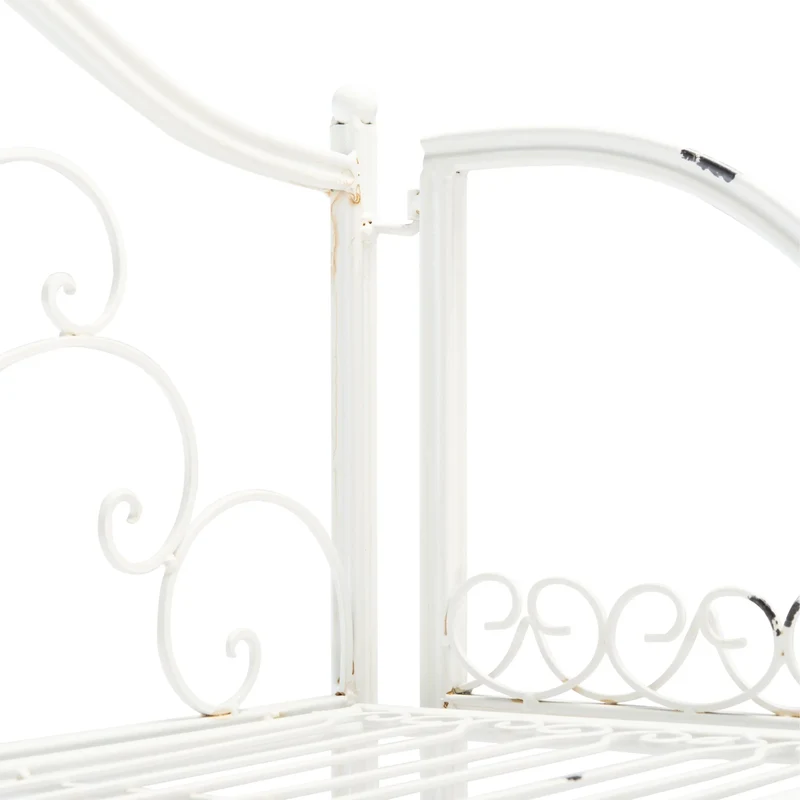 SAFAVIEH Bryn Étagère de boulanger d'extérieur victorienne en fer forgé à 4 niveaux - 63,5 cm l x 38,1 cm P x 160 cm H - 25L x 15P x 63H