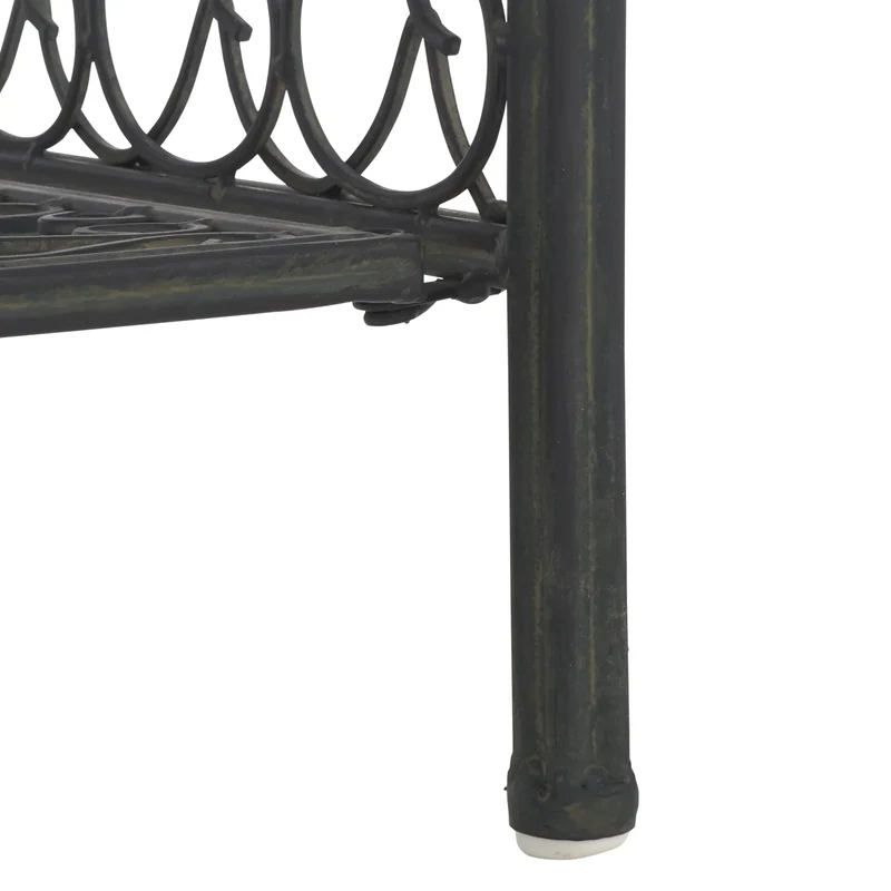 SAFAVIEH Bryn Étagère de boulanger d'extérieur victorienne en fer forgé à 4 niveaux - 63,5 cm l x 38,1 cm P x 160 cm H - 25L x 15P x 63H
