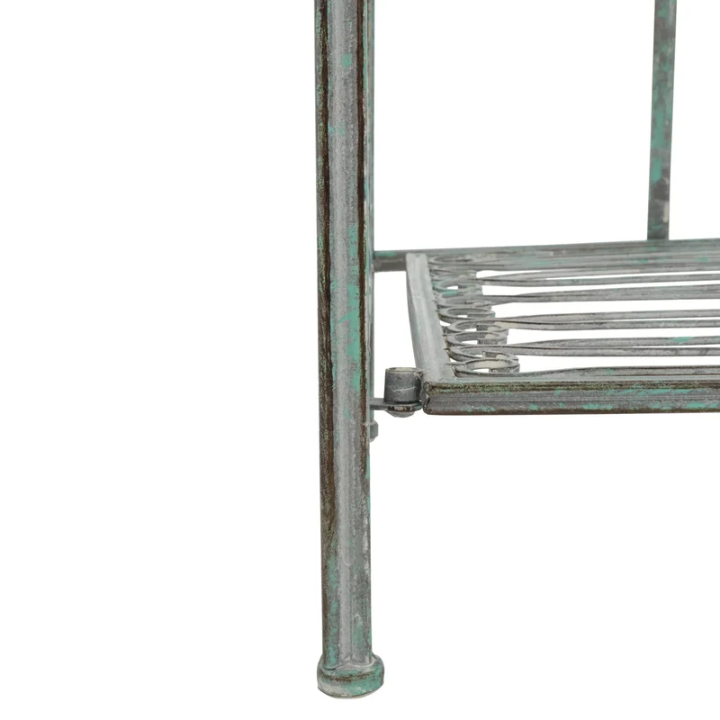 SAFAVIEH Bryn Étagère de boulanger d'extérieur victorienne en fer forgé à 4 niveaux - 63,5 cm l x 38,1 cm P x 160 cm H - 25L x 15P x 63H