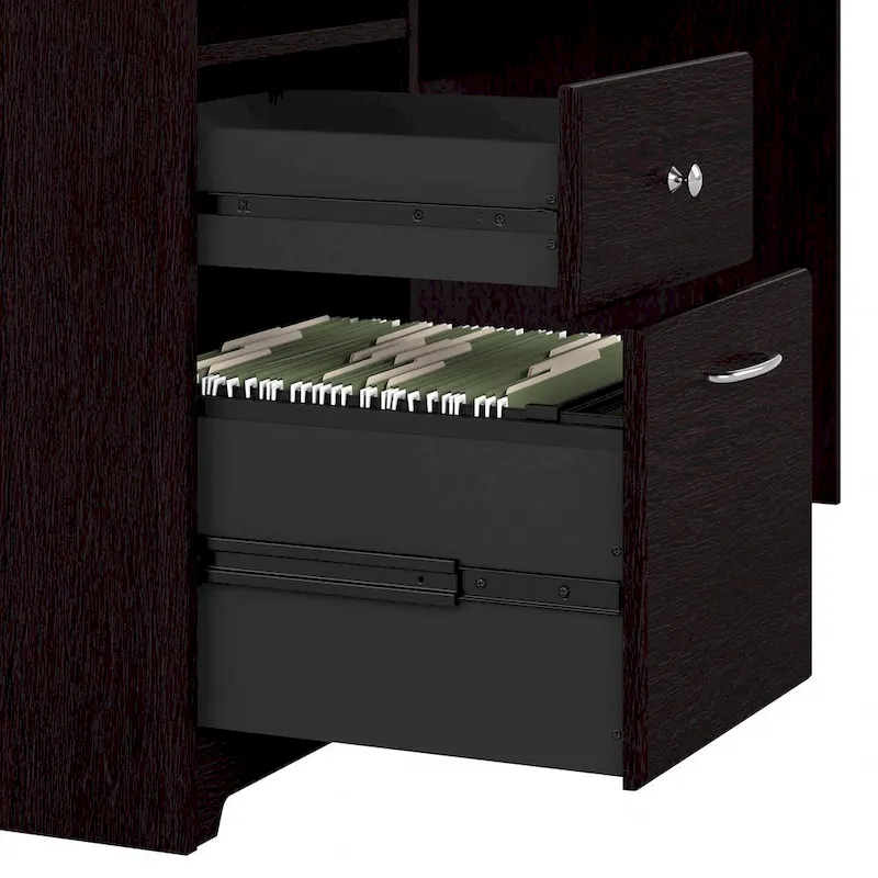 Bureau d'angle en L de 152,4 cm avec huche et tiroirs par