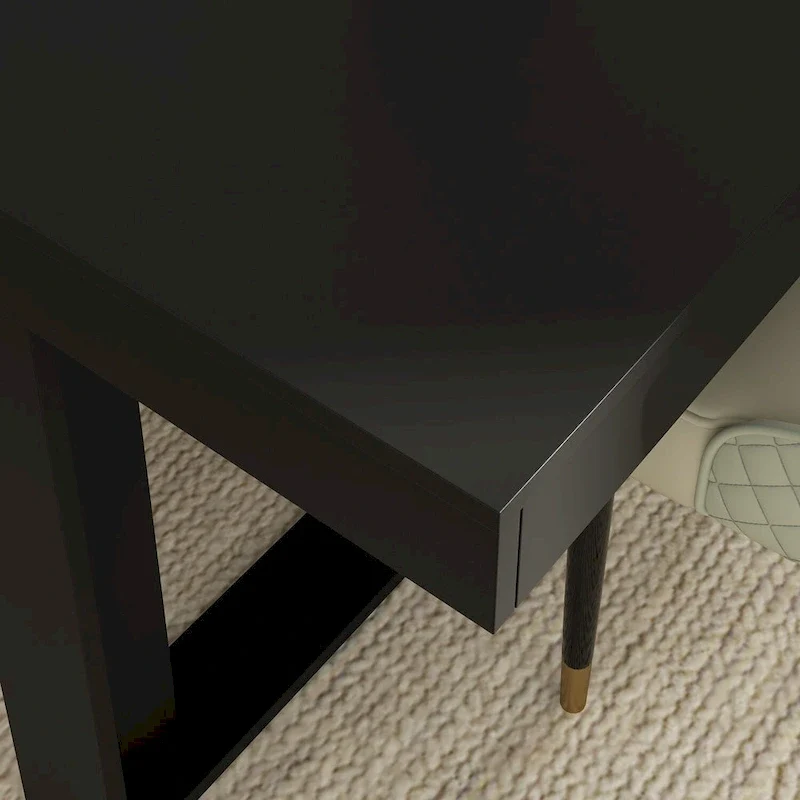 Table de conférence 220 cm (L) x 120 cm (P) avec piètement en bois pour bureau professionnel