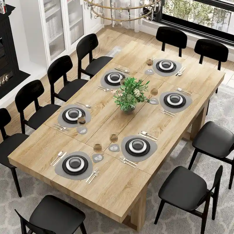 Table de conférence 220 cm (L) x 120 cm (P) avec piètement en bois pour bureau professionnel