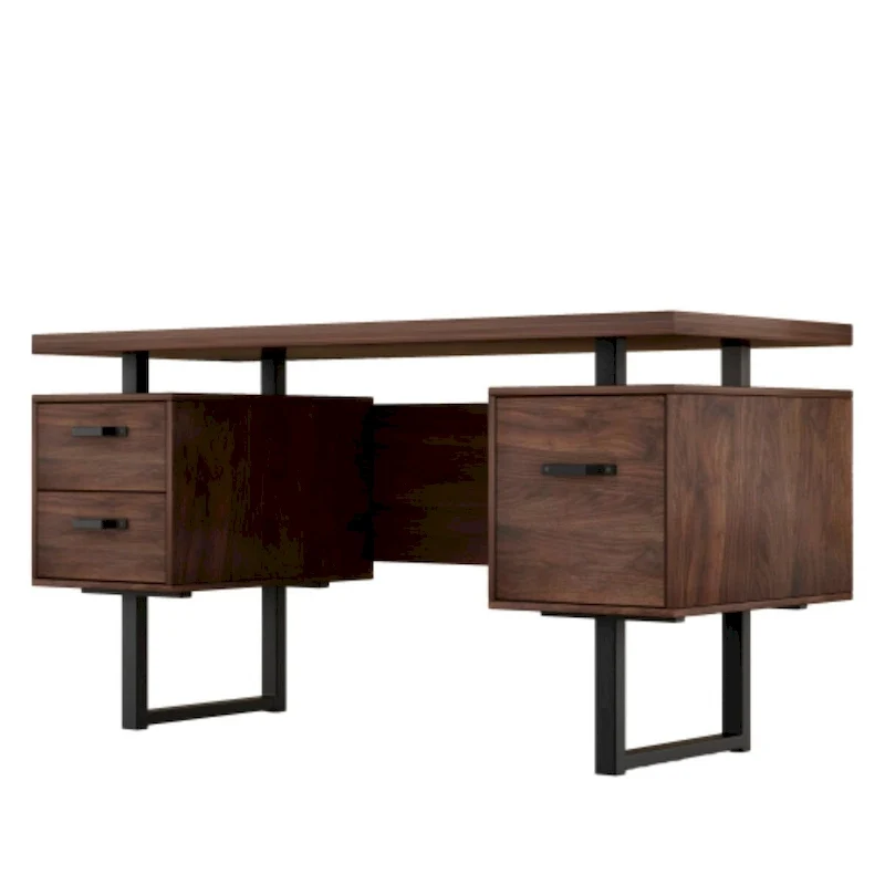 Bureau d'ordinateur à domicile avec tiroirs