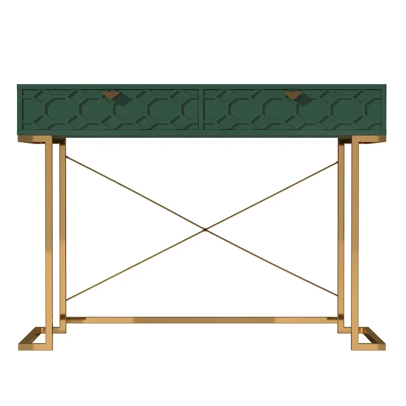 Bureau d'écriture brillant pour bureau à domicile avec tiroirs de rangement