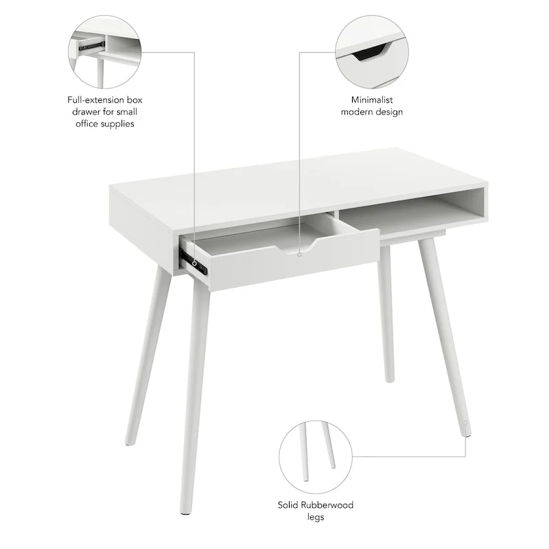 Bureau d'ordinateur 40W avec rangement