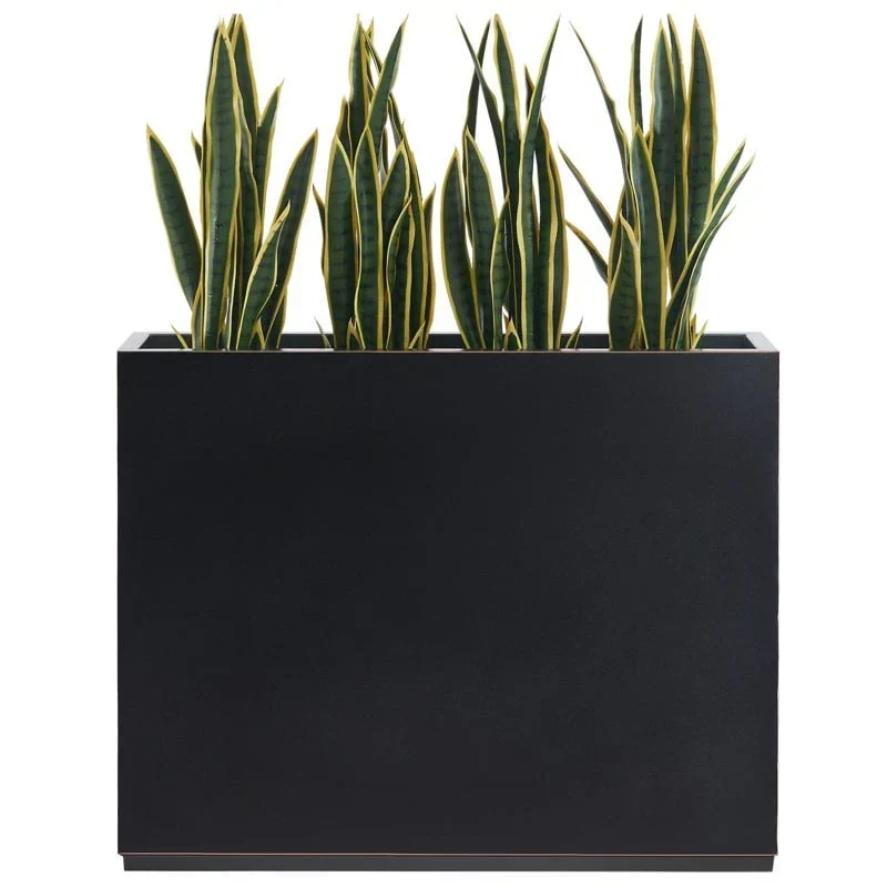 Jardinière Métallique Haute pour Plantes d'Extérieur, 38 po L x 10 po l x 30 po H, Longue et Haute Jardinière en Métal - 38x30x10